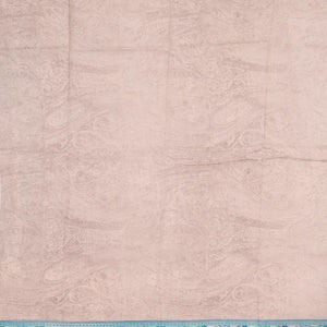 Taupe Handloom Chanderi Cotton Saree With Printed Blue Floral Motif