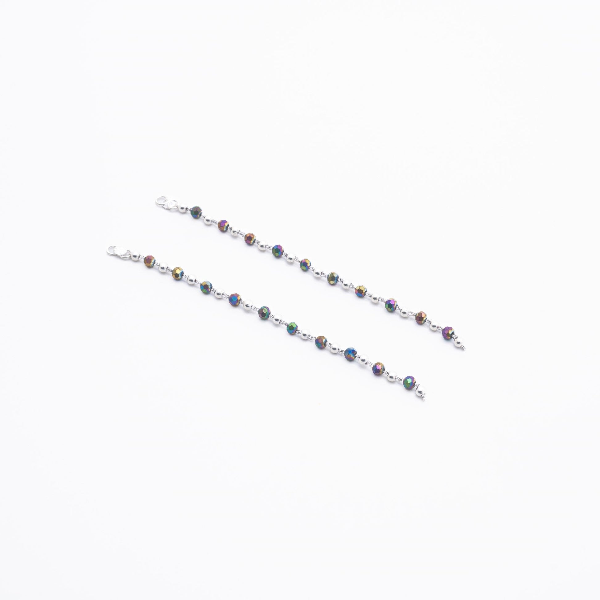 Original Multicolor Silver Beads Nazariya for Kids