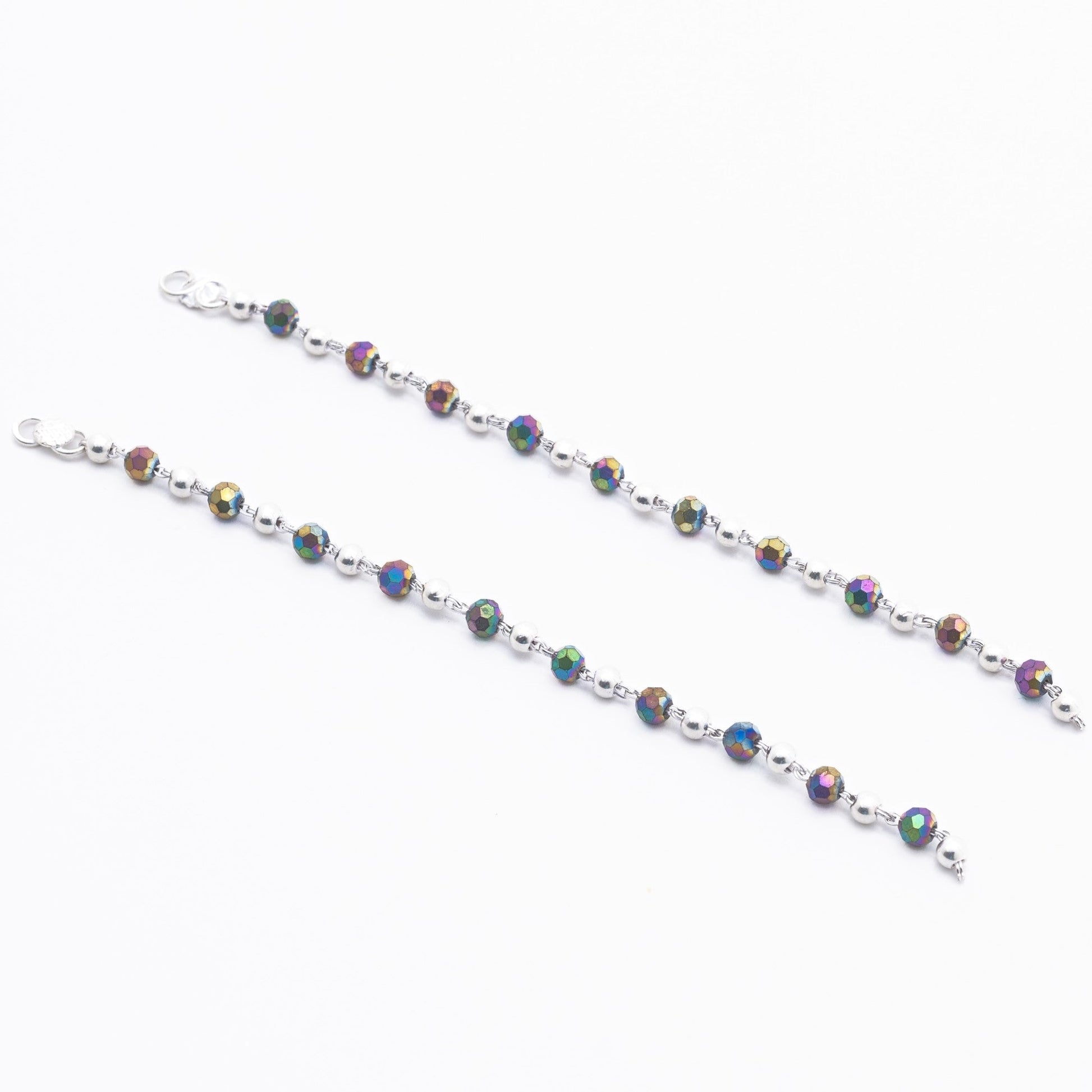 Original Multicolor Silver Beads Nazariya for Kids