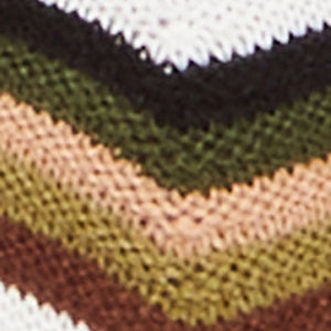 Chevron Stripe Caged Back Sweater