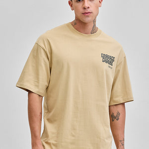 Embrace Change Beige Oversized T-Shirt