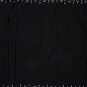 Black Woven Jaipur Cotton Saree Printed With Mango Motifs