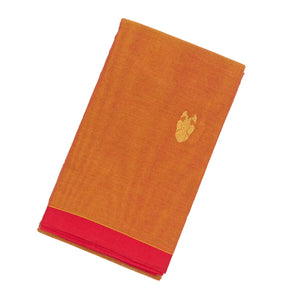 Mustard Handloom Kanchi Cotton Saree With Gandaberunda Buttas