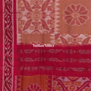 Bronze Red Computer Design Maniabandha Cotton Saree