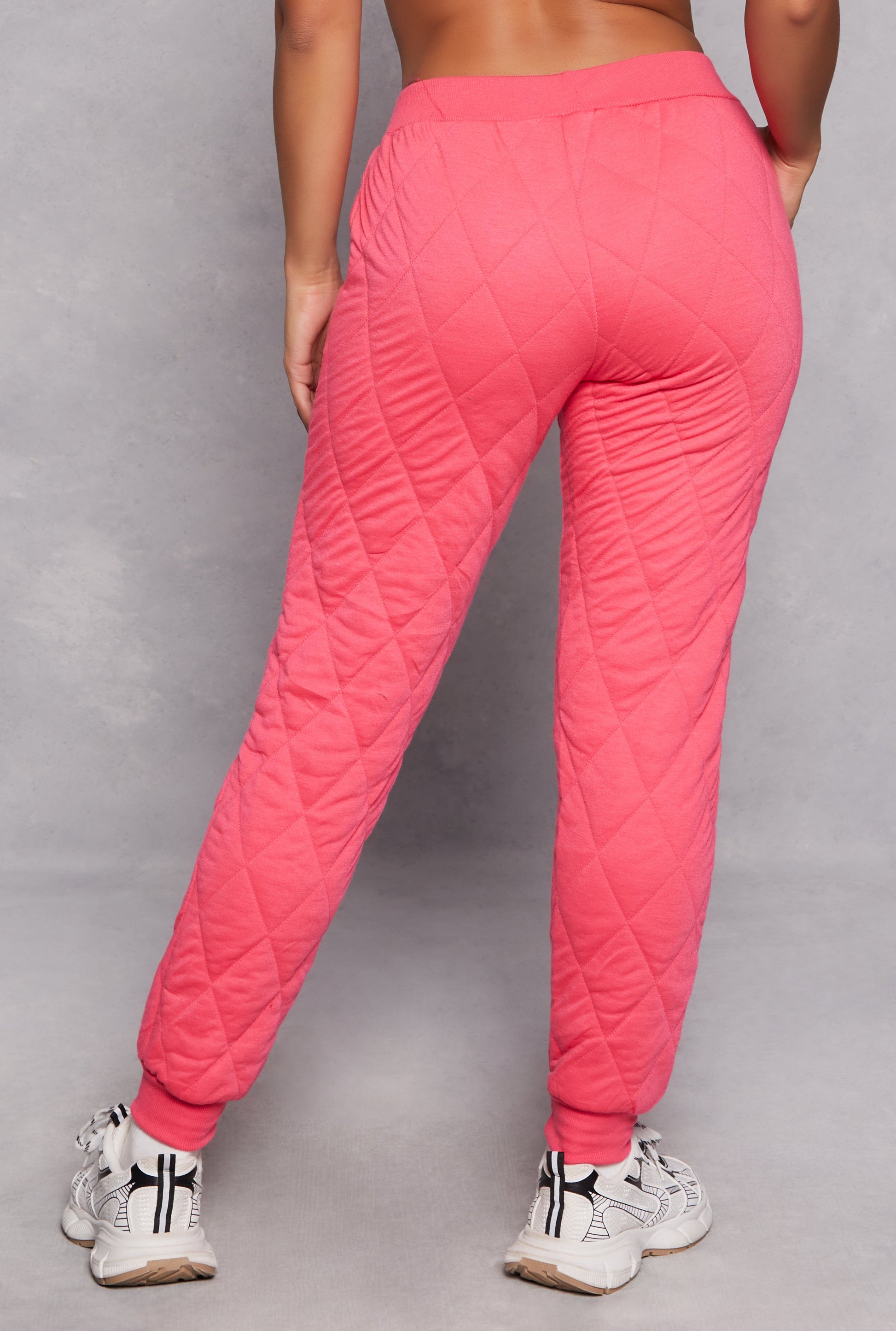 Quilted Toggle Drawstring Joggers