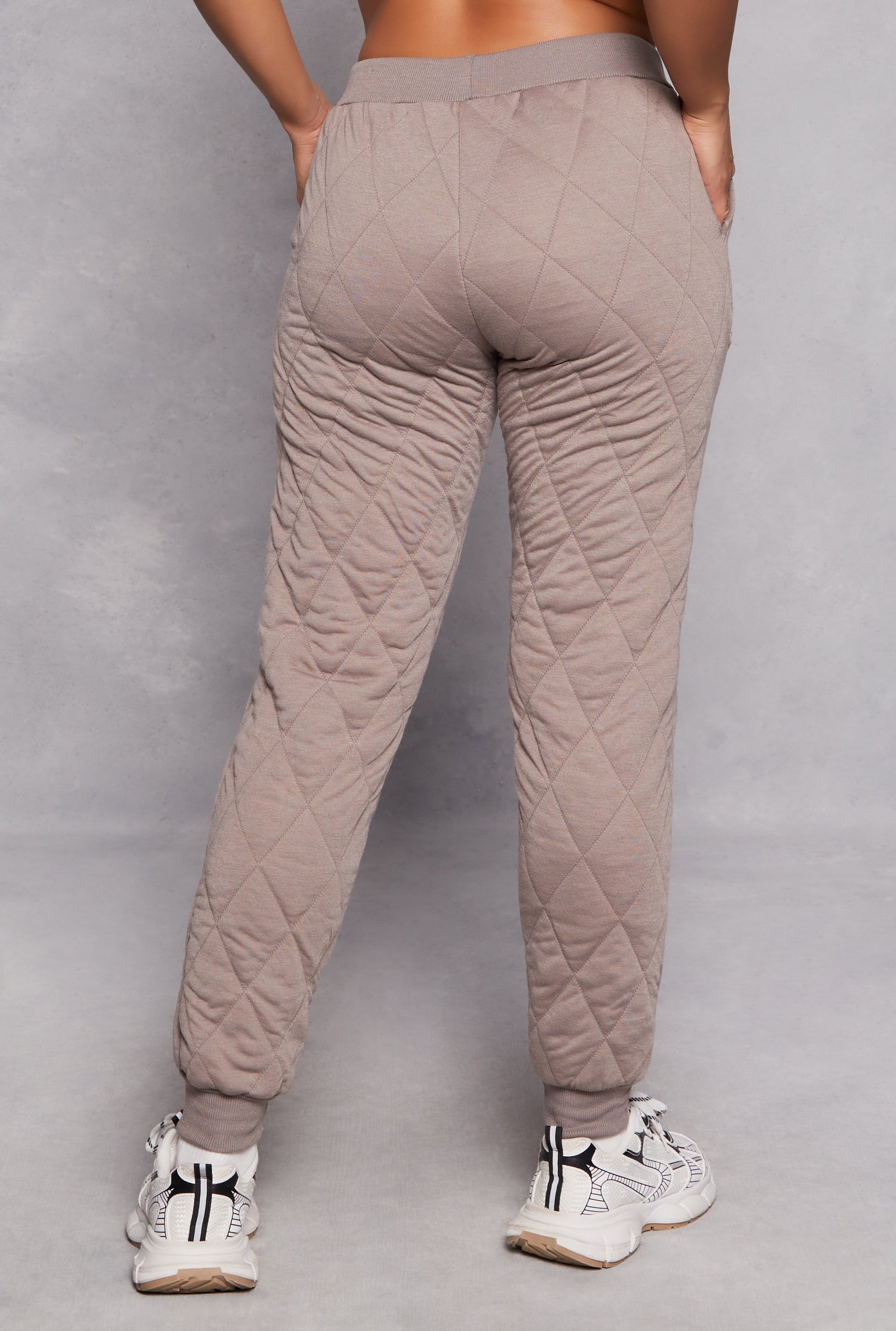 Quilted Toggle Drawstring Joggers