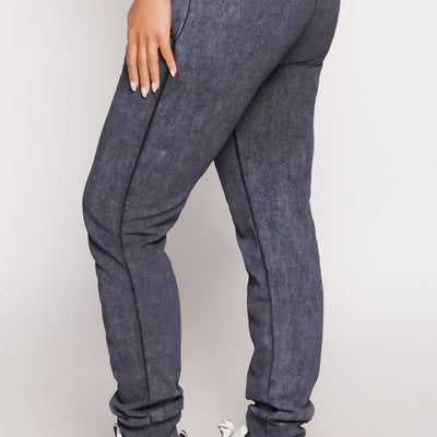 Fleece Acid Wash Drawstring Joggers