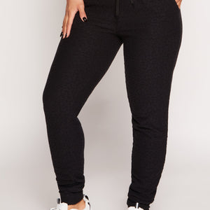Leopard Textured Knit Joggers