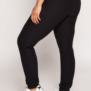 Leopard Textured Knit Joggers