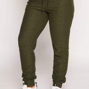 Leopard Textured Knit Joggers