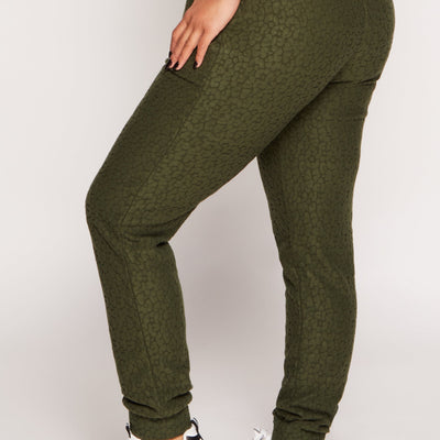 Leopard Textured Knit Joggers