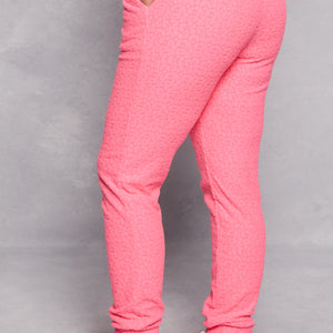 Leopard Textured Knit Joggers