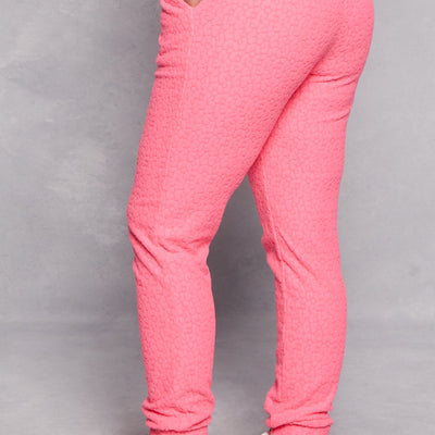 Leopard Textured Knit Joggers
