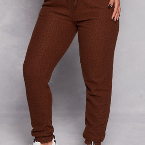 Leopard Textured Knit Joggers
