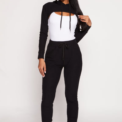 Geometric Patterned Shrug Sweatshirt