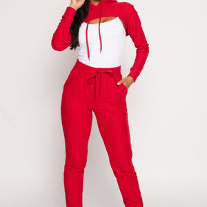 Geometric Patterned Shrug Sweatshirt