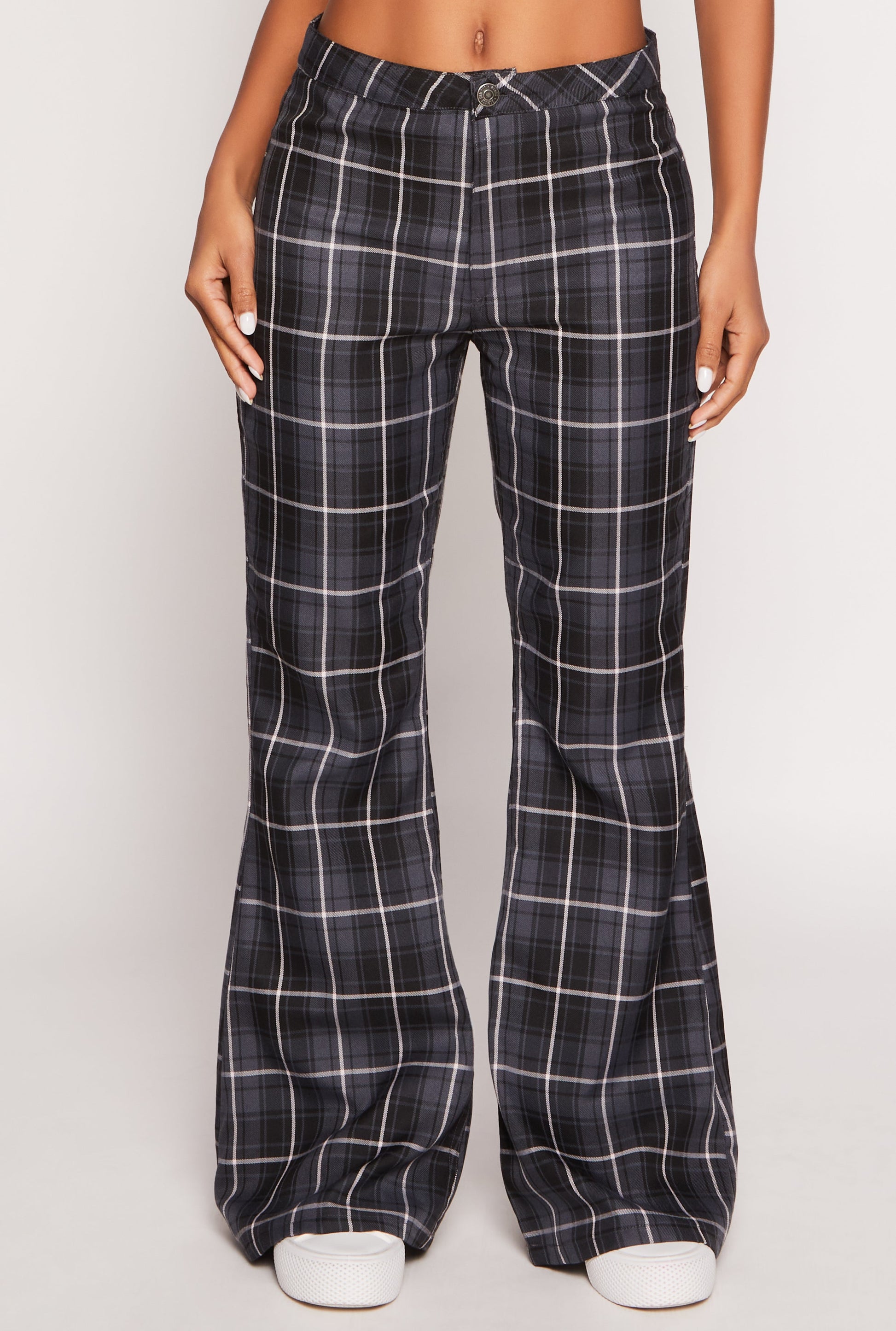 Almost Famous Plaid Flare Pants