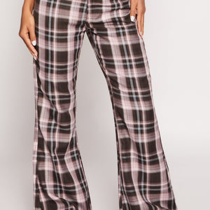 Almost Famous Plaid Flare Pants