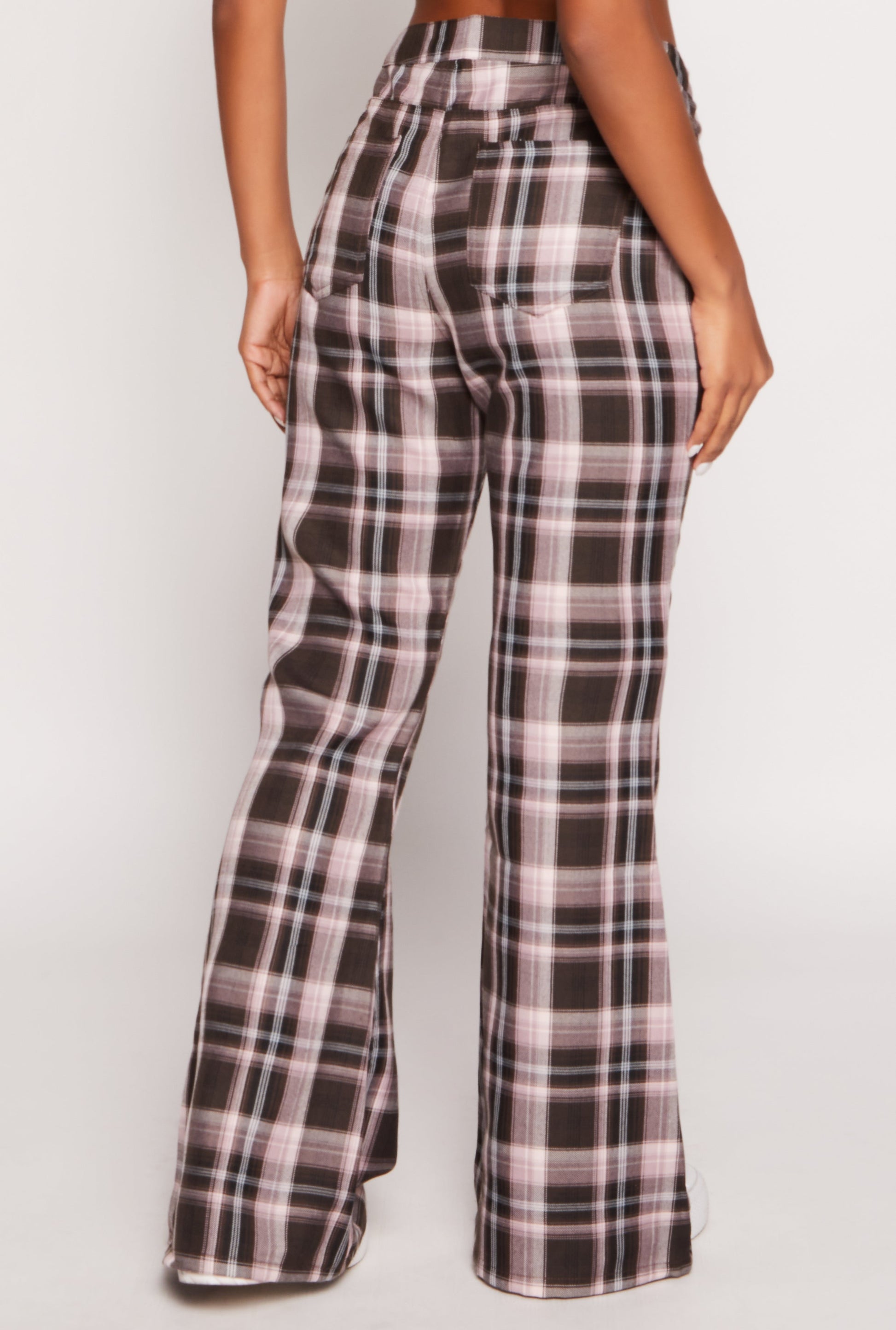 Almost Famous Plaid Flare Pants