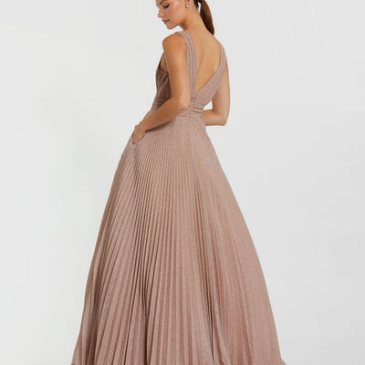 Mac Duggal 30773 Pleated Long Formal A Line Prom Dress