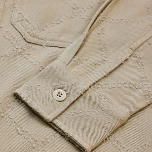 Beige Geometric Overshirt