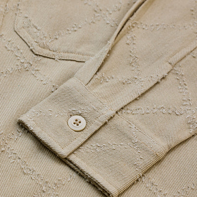 Beige Geometric Overshirt