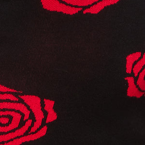 Rose Print Mini Sweater Dress