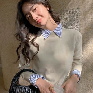 Blair Statement Tops with Attached Sweater