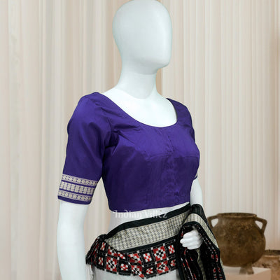 Violet Pure Odisha Ikat Sambalpuri Cotton  Blouse