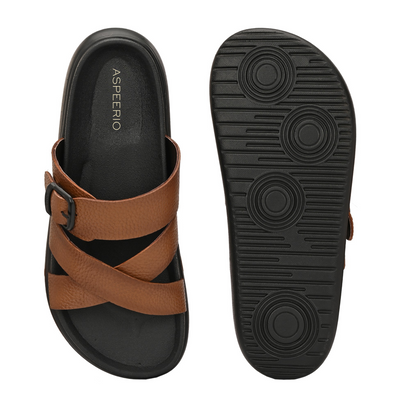 Comet Leather Slippers by Aspeerio