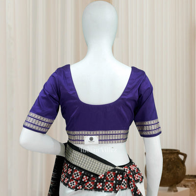 Violet Pure Odisha Ikat Sambalpuri Cotton  Blouse