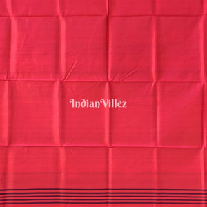 Wine with Orange Handwoven Soft Silk Saree