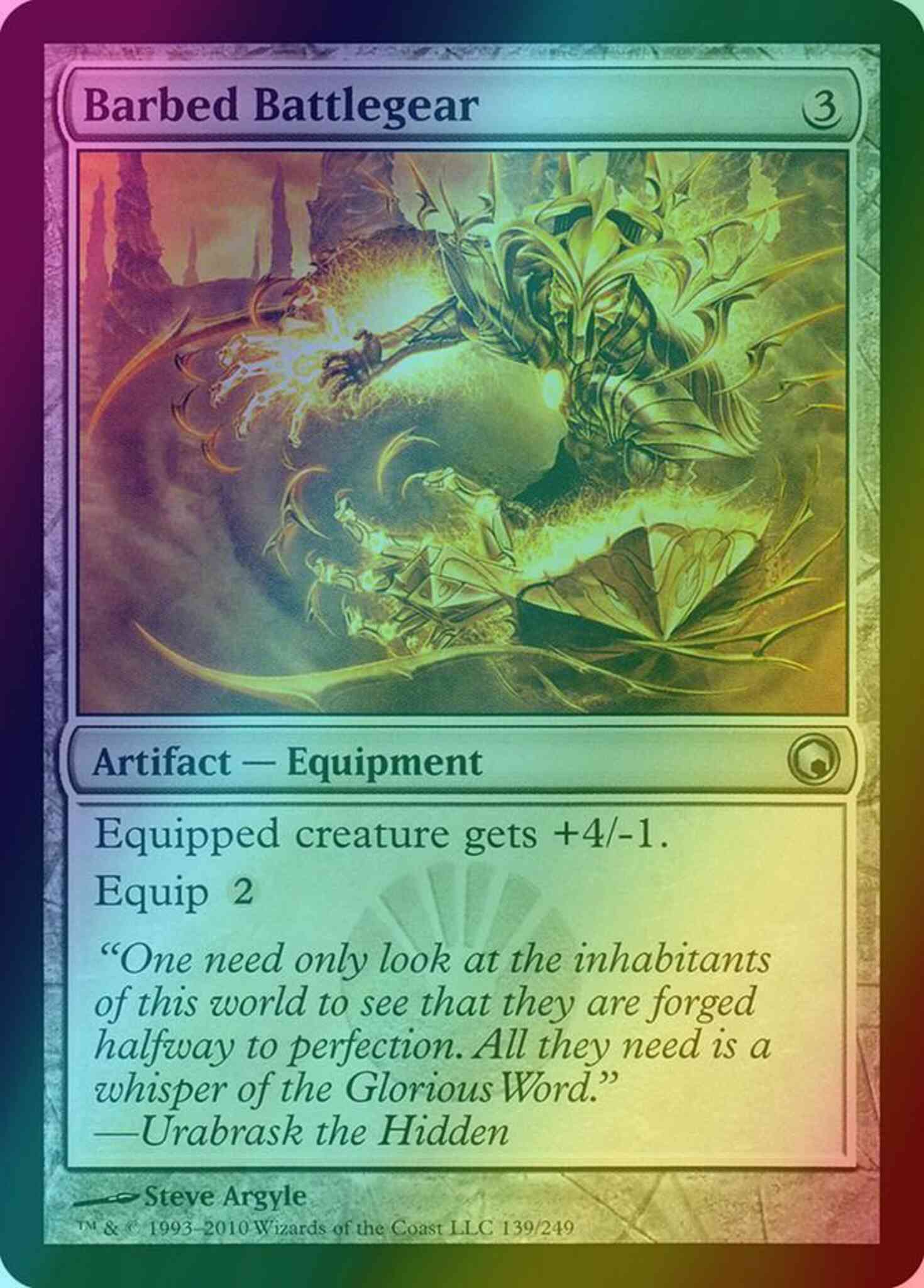 Barbed Battlegear [139] [Scars Of Mirrodin] [Foil]