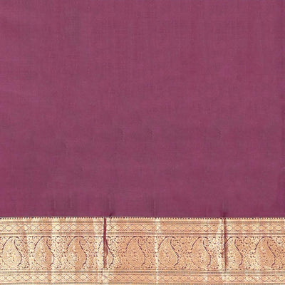 Brown zari checked silk saree, contrast border of kamalam,muthu & manga designs & ogee patterned pallu
