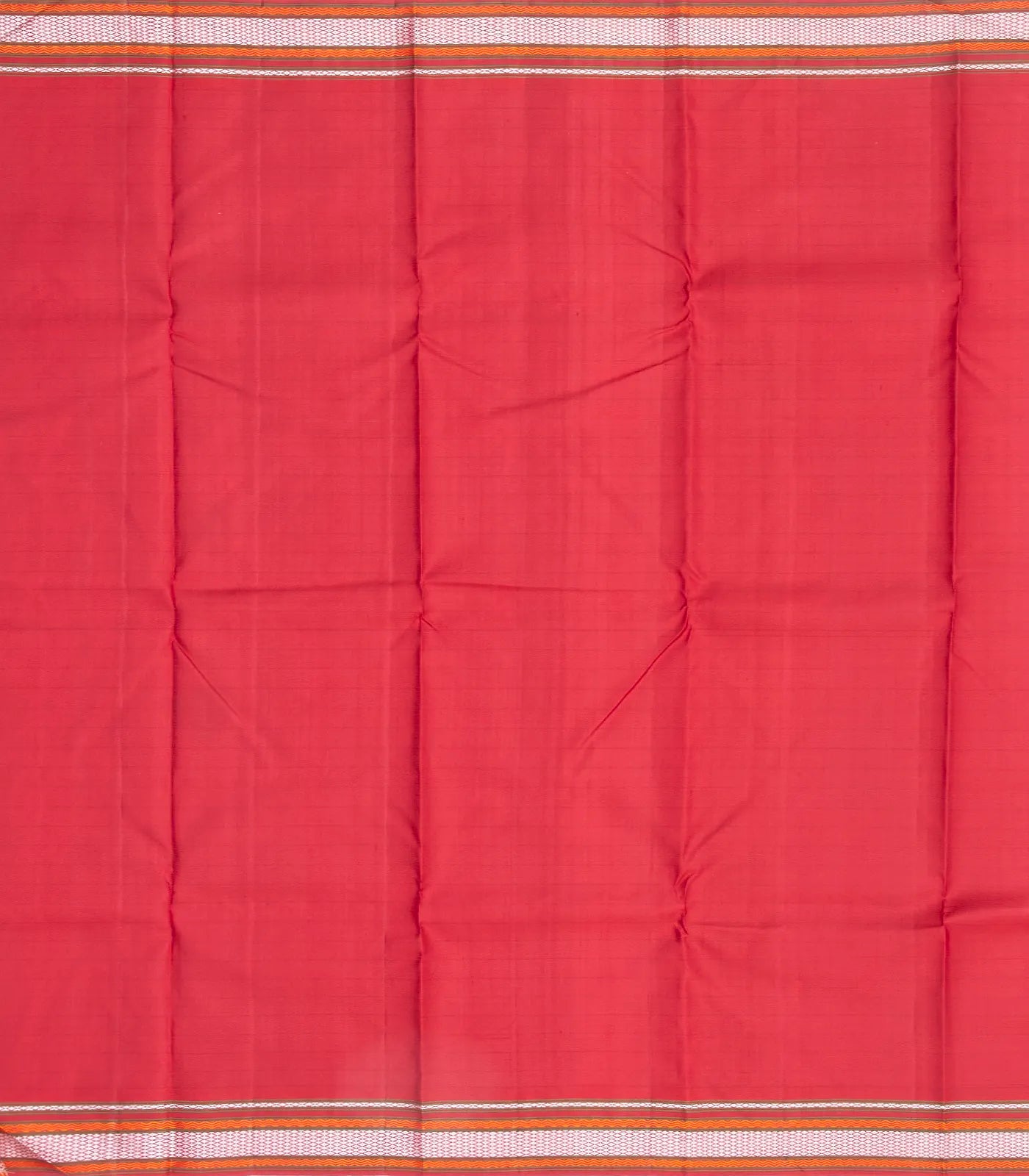 Crimson Handloom Kanchipuram Silk Saree With Checks
