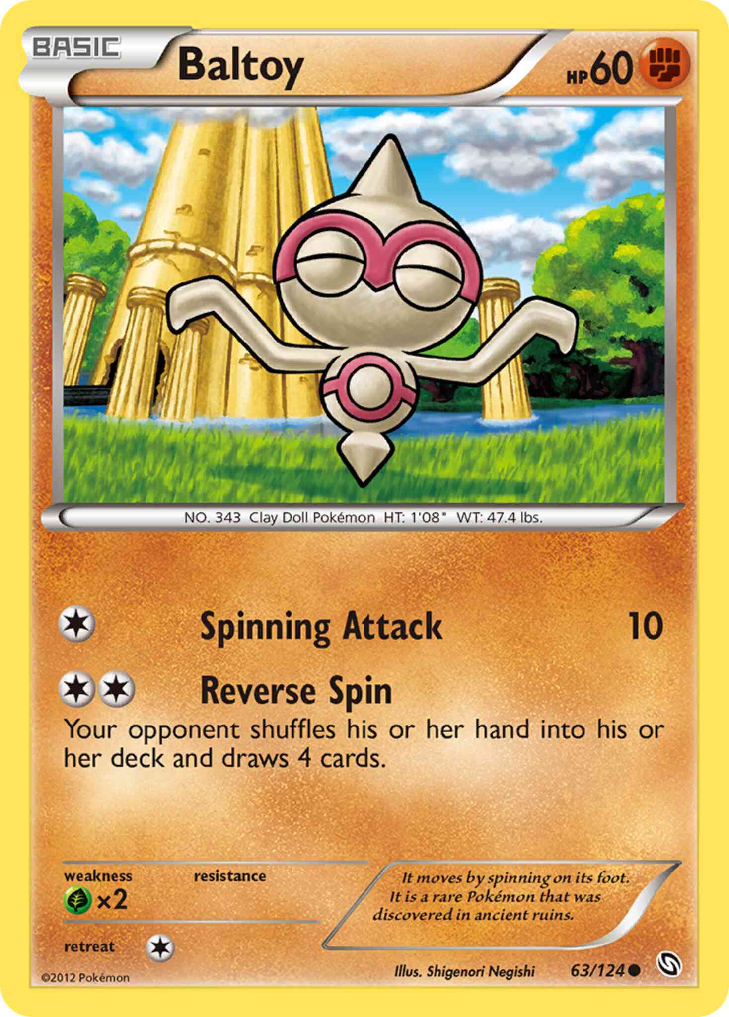Baltoy - 63/124 - Common [bw6-63] [Reverse Holo]