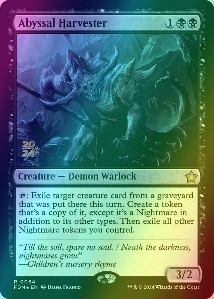 Abyssal Harvester [54s] [Prerelease] [Foundations: Promos] [Foil]