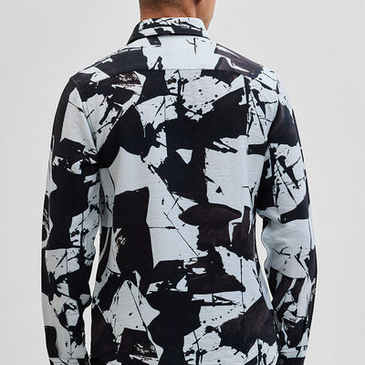 Black Textured Abstract Shirt