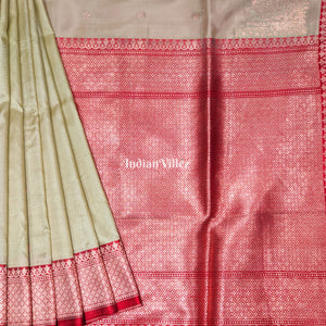 Handwoven Sandalwood Color Banarasi Katan Silk Saree