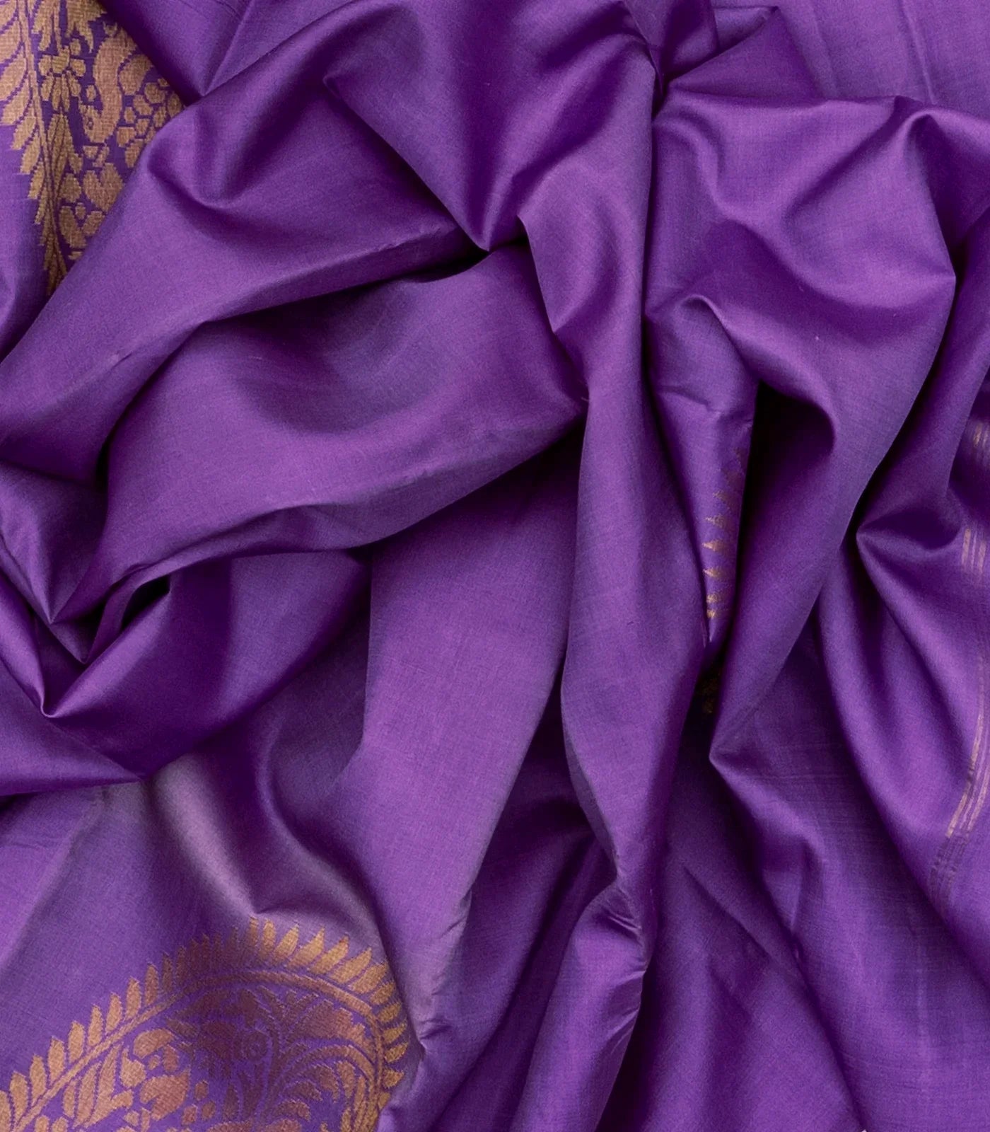 Lilac Handloom Kanchipuram Silk Saree With Vanasingaram Buttas
