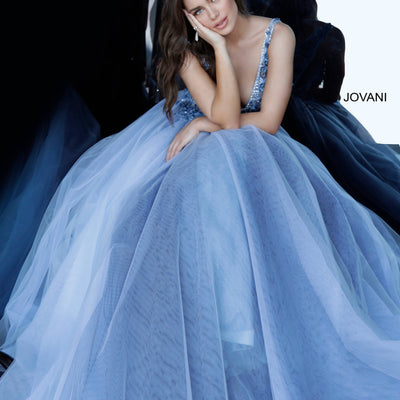 Tulle Sleeveless A-line Gown by Jovani 3110