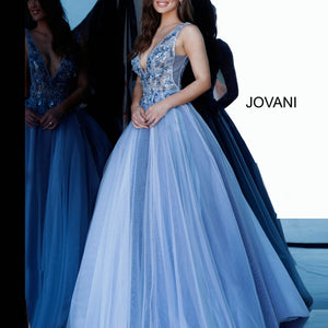 Tulle Sleeveless A-line Gown by Jovani 3110