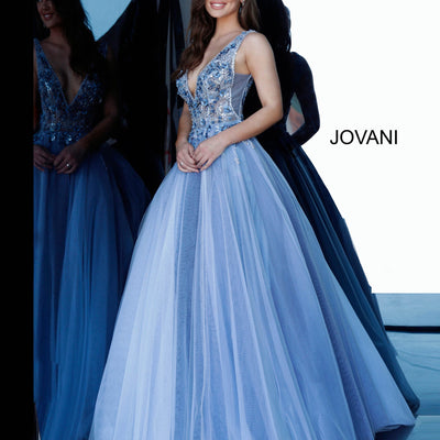 Tulle Sleeveless A-line Gown by Jovani 3110