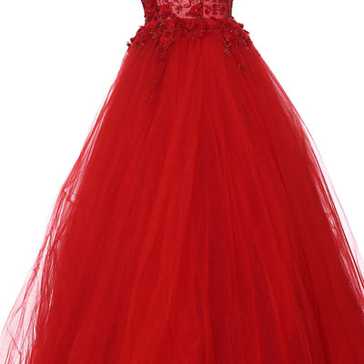 Tulle Sleeveless A-line Gown by Jovani 3110
