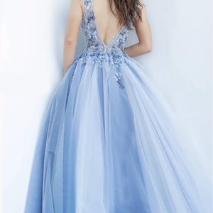 Tulle Sleeveless A-line Gown by Jovani 3110