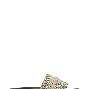 Studded Rhinestone Band Slide Sandals