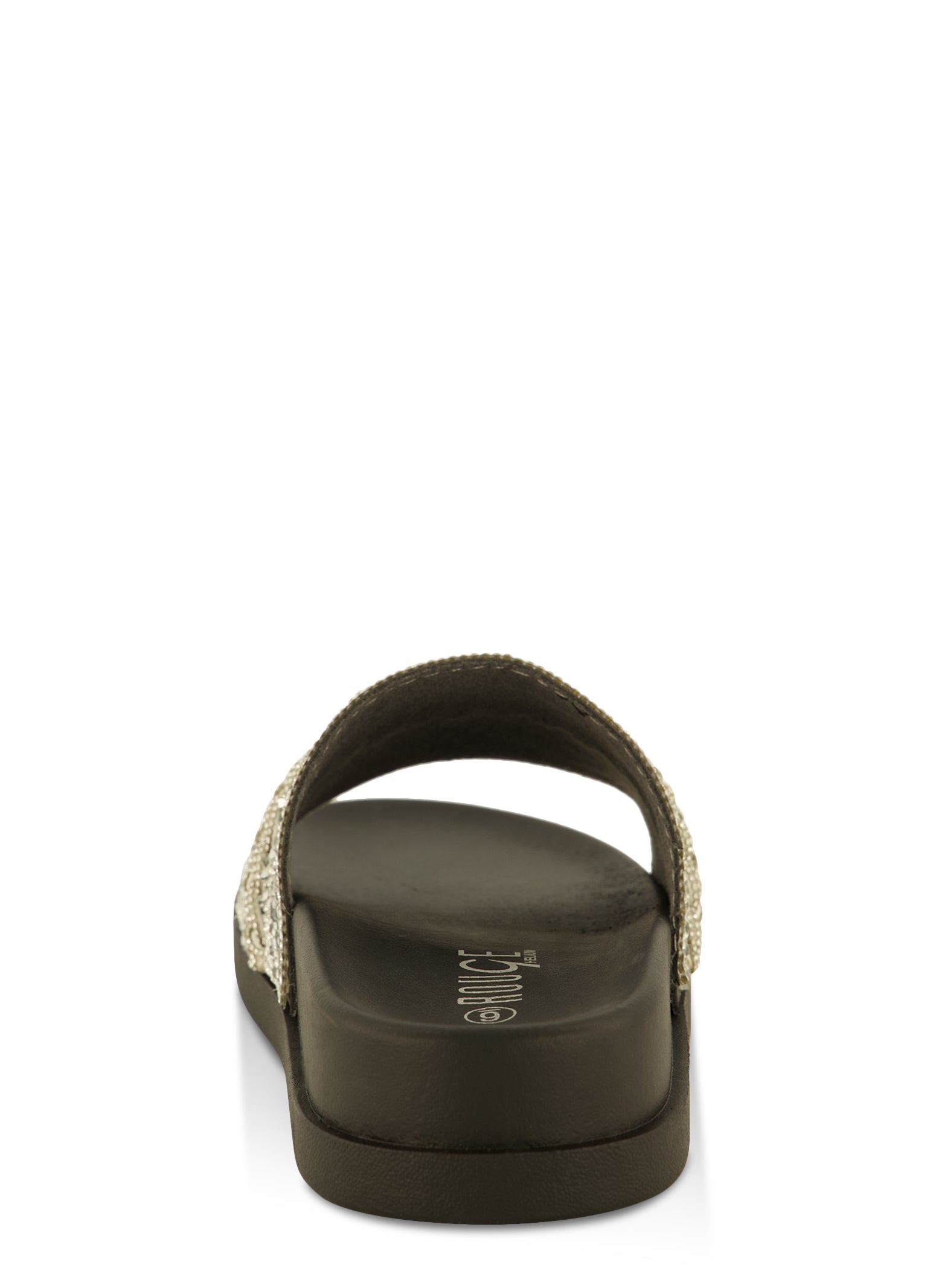 Studded Rhinestone Band Slide Sandals
