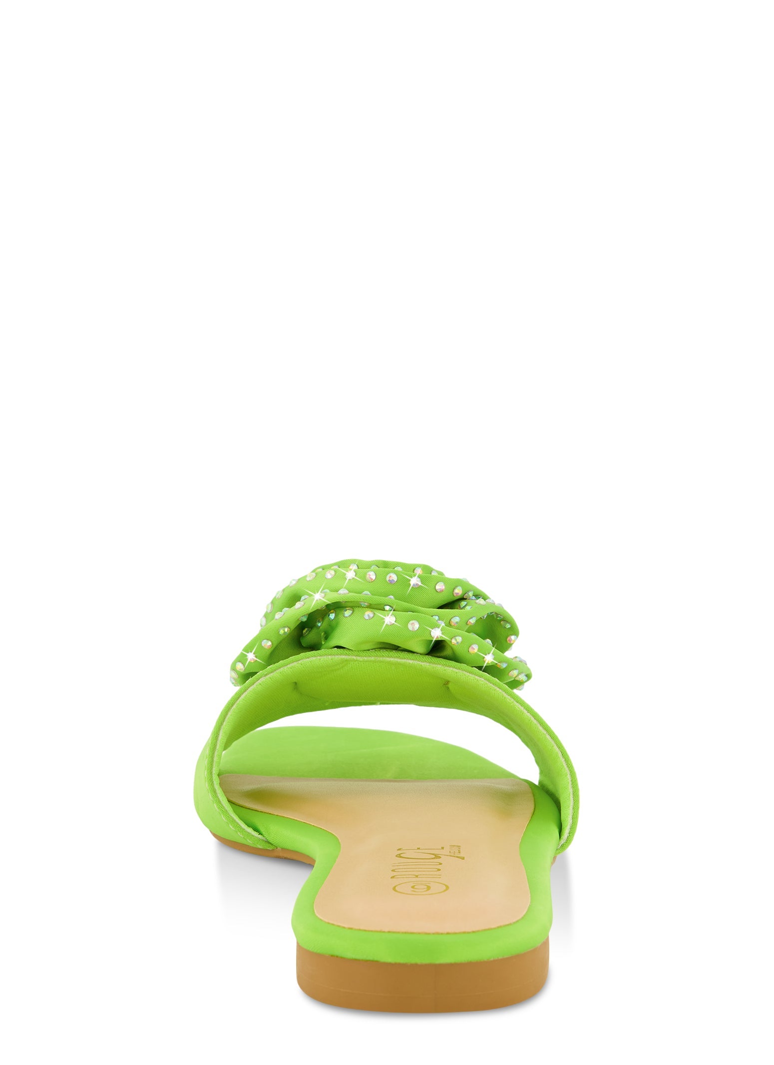 Rhinestone Rose Slide Sandals