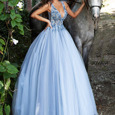 Tulle Sleeveless A-line Gown by Jovani 3110