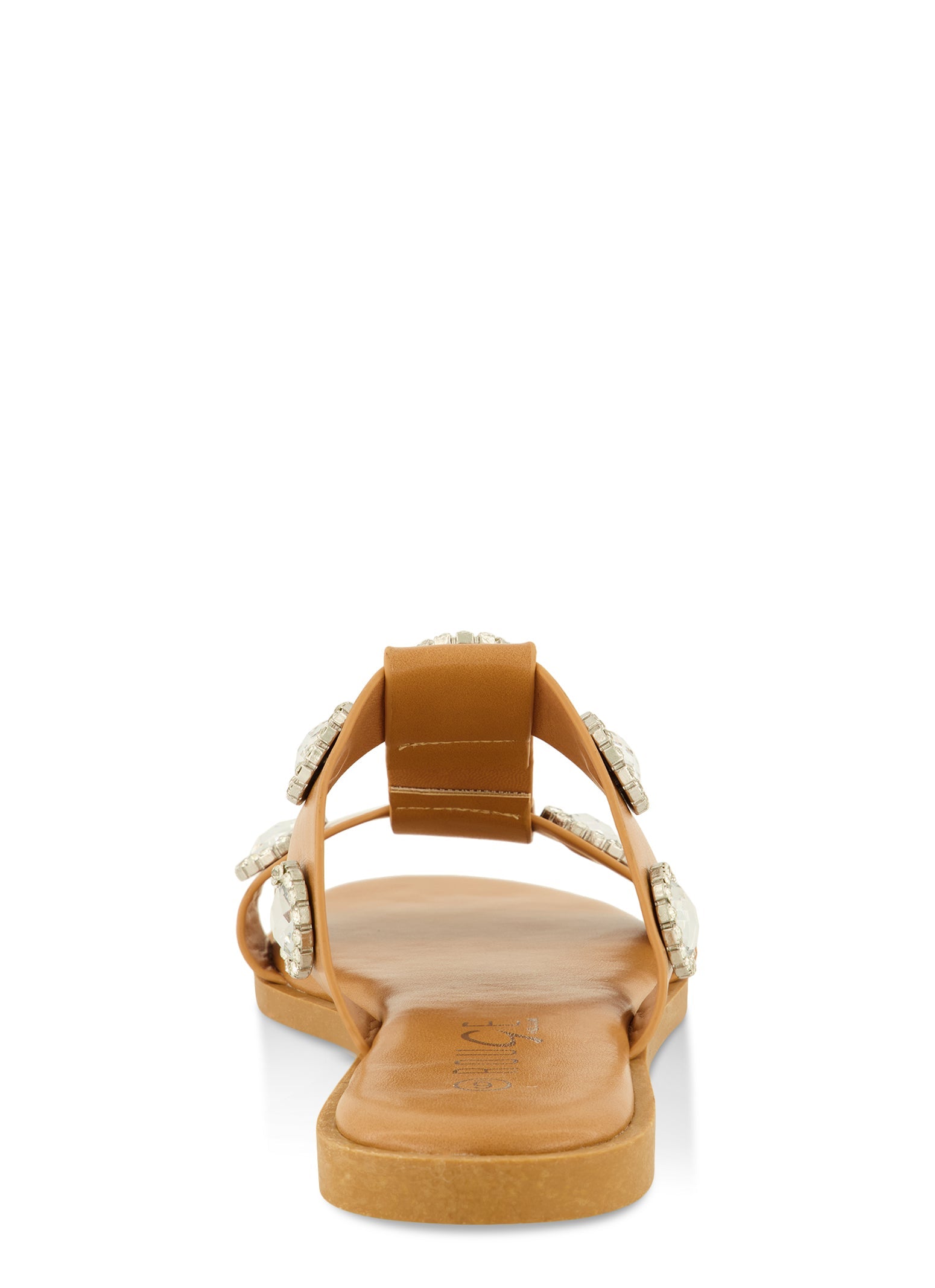 Gemstone Embellished Slide Sandals